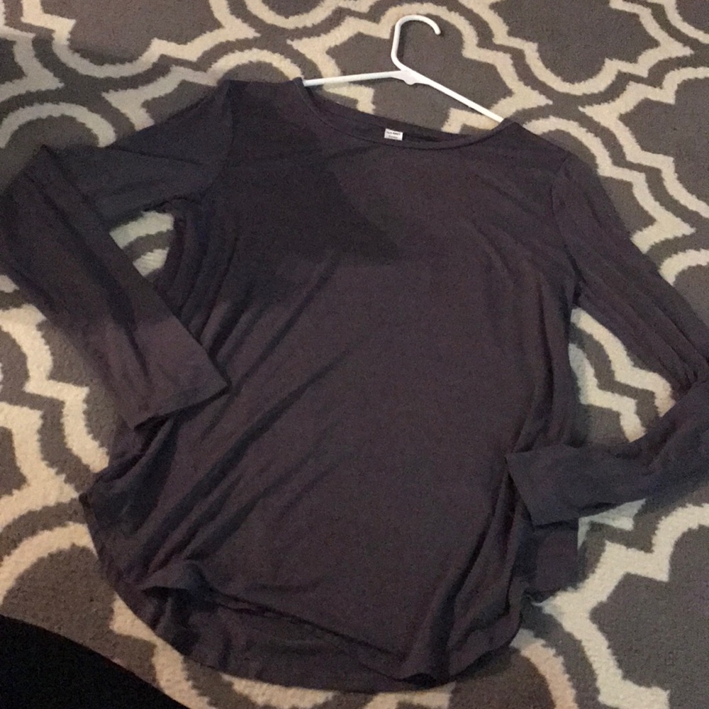 Charcoal long sleeve tee